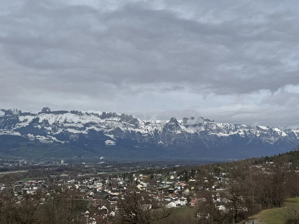 View of Vaduz and the Alps from Vaduz Castle