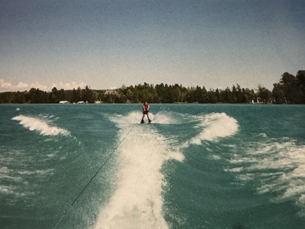 Water-skiing on Elk Lake