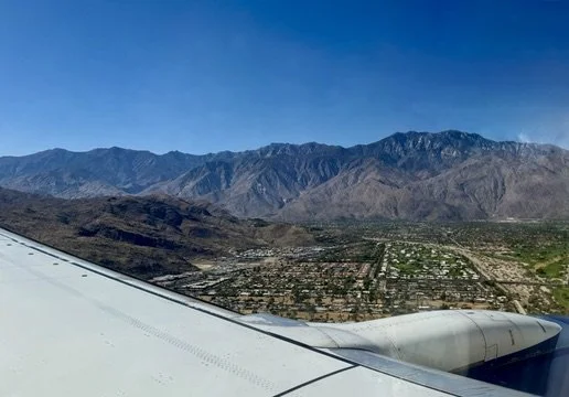 Aerial View of Palm Spring from an Airplane