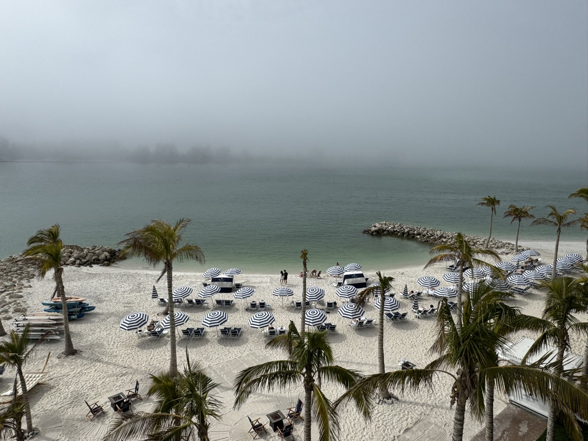 Foggy Day on Private Beach, JW Marriott, Clearwater Beach, FL