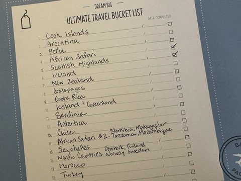 Our Current Shared Travel Bucket List