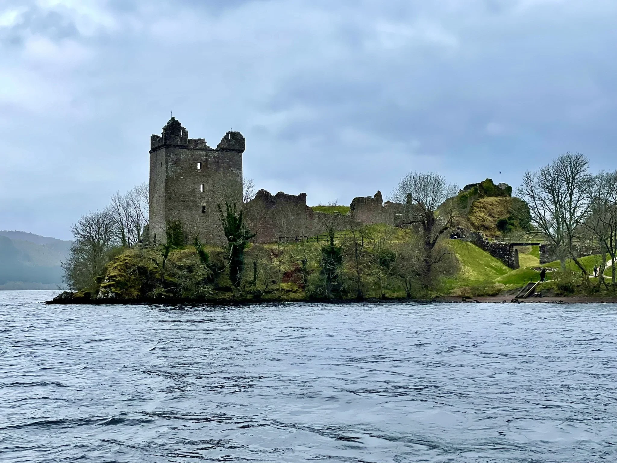 Crumbling Grant Tower, Urquhart Castle