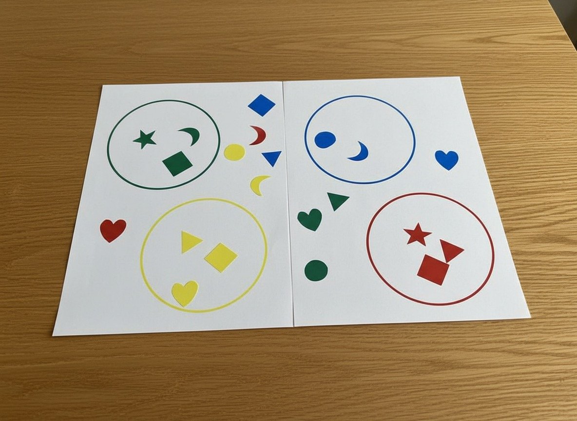 Formen in den richtigen Kreis legen | ab 2 Jahren | Montessori inspiriert