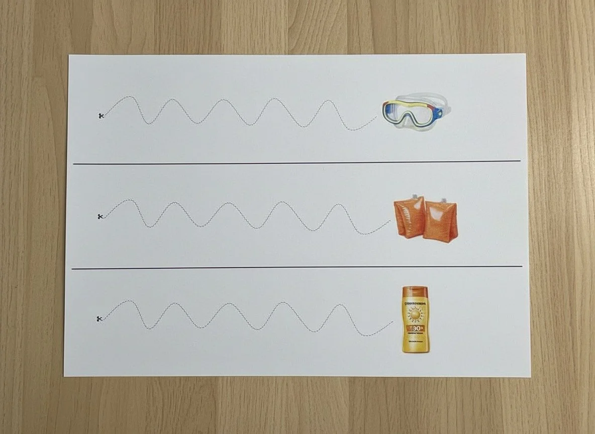 Sommer | Schneiden lernen | ab 4 Jahren | Montessori inspiriert