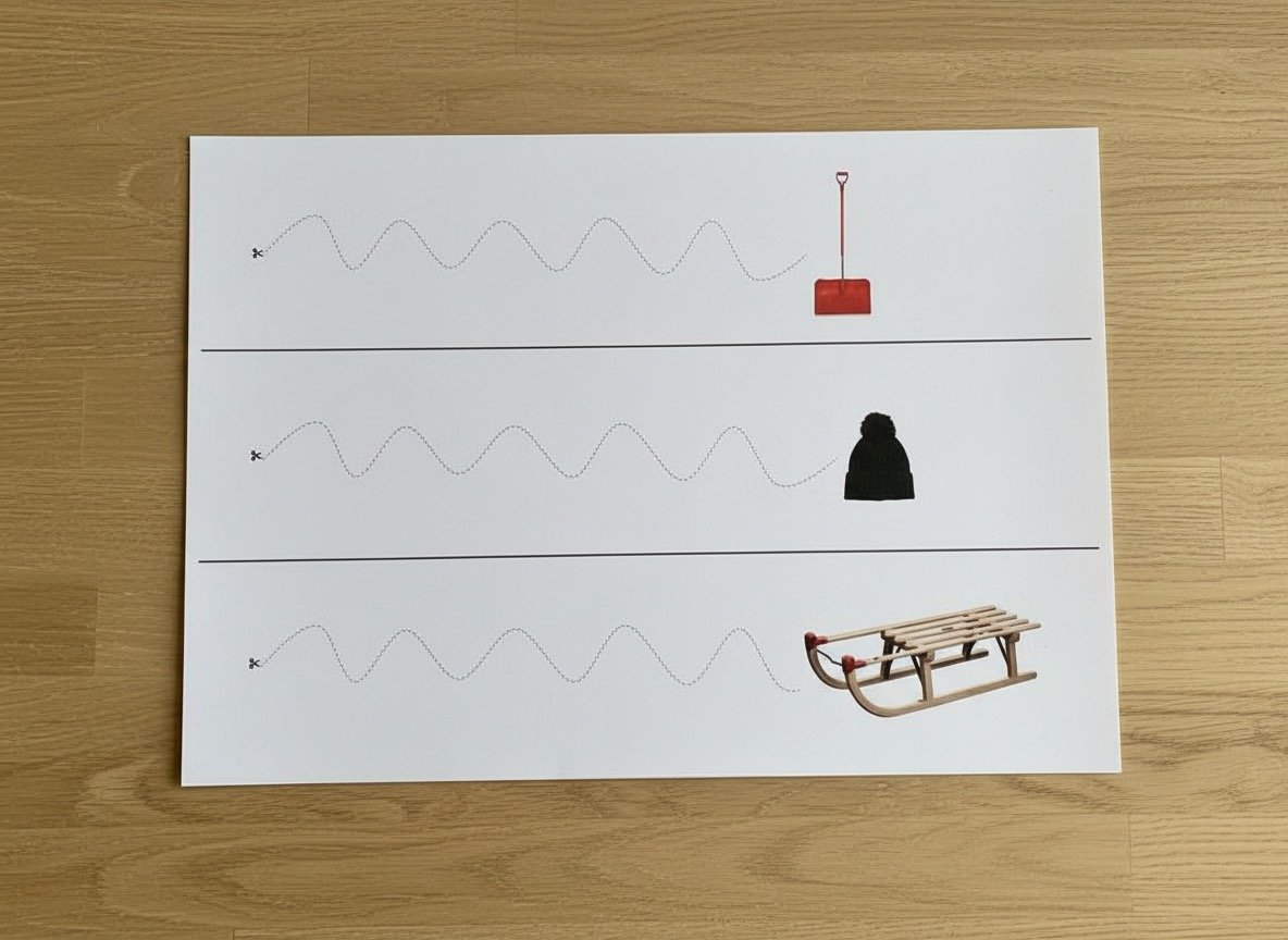 Winter | Schneiden lernen | ab 4 Jahren | Montessori inspiriert