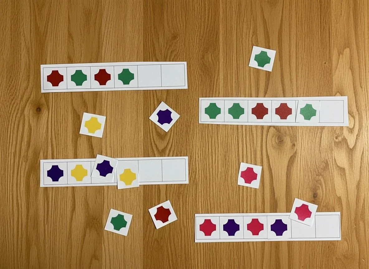 Fasnacht | Muster vervollständigen | ab 4 Jahren | Montessori inspiriert