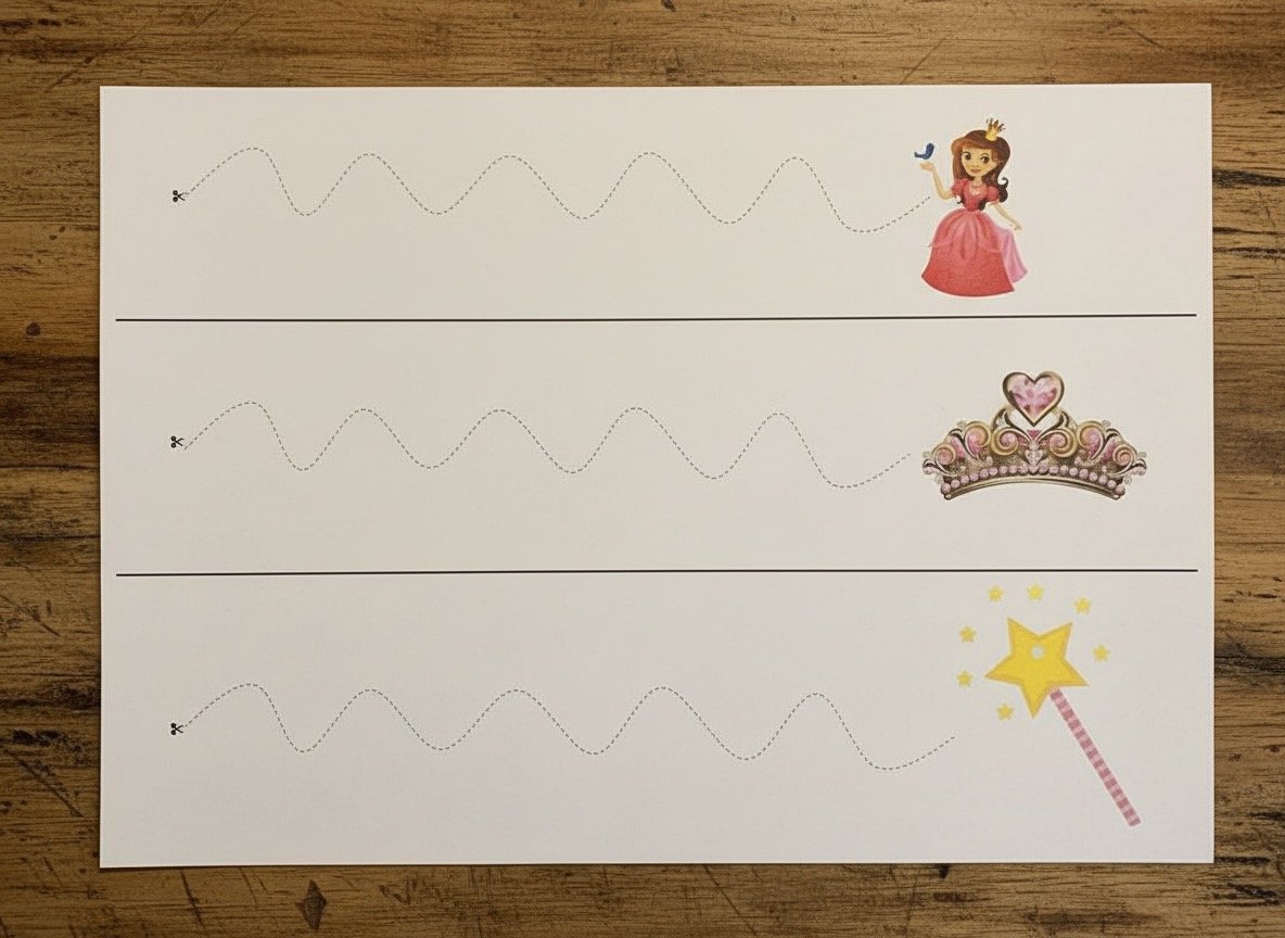 Schneiden lernen | Prinzessinnen | ab 4 Jahren | Montessori inspiriert