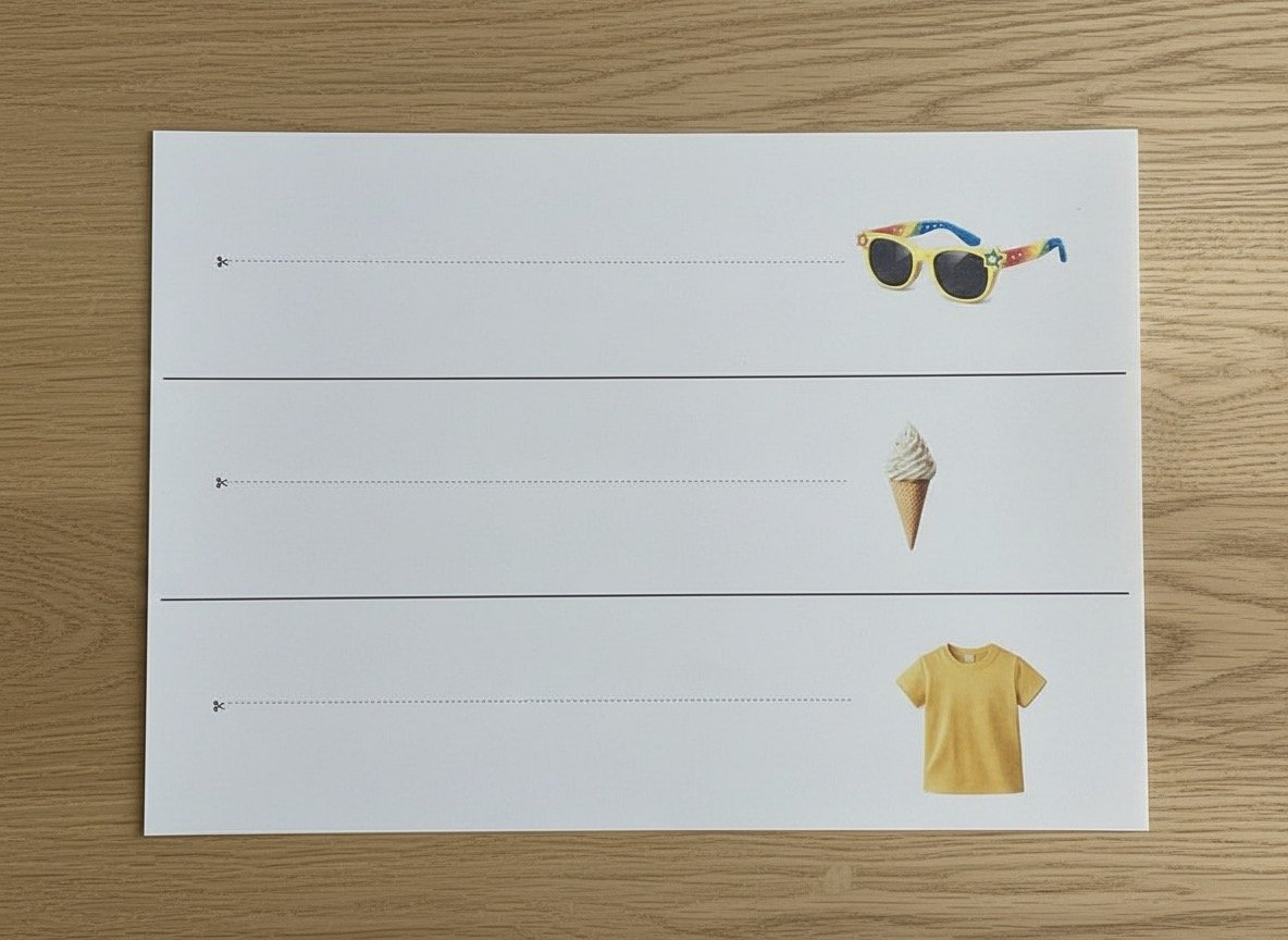 Sommer | Schneiden lernen | ab 4 Jahren | Montessori inspiriert