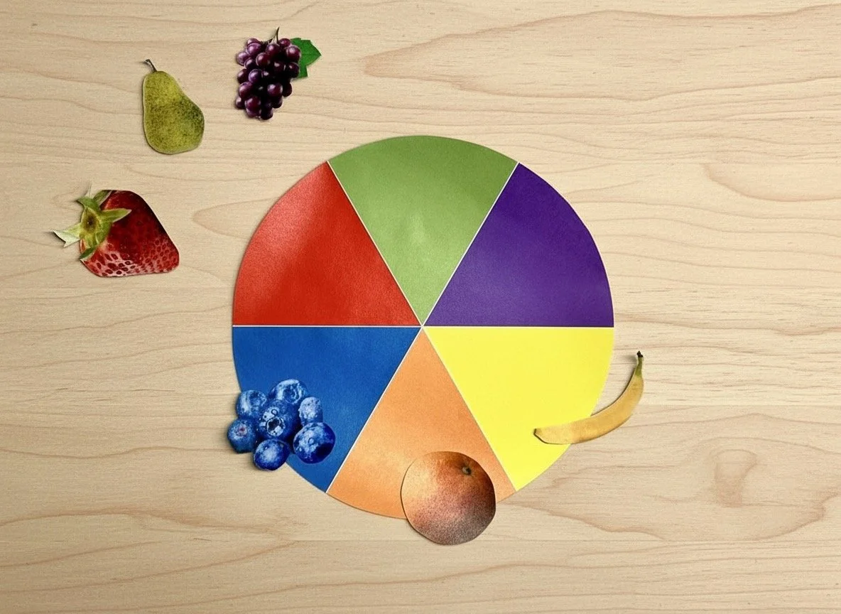 Früchte der richtigen Farbe zuordnen | ab 2 Jahren | Montessori inspiriert