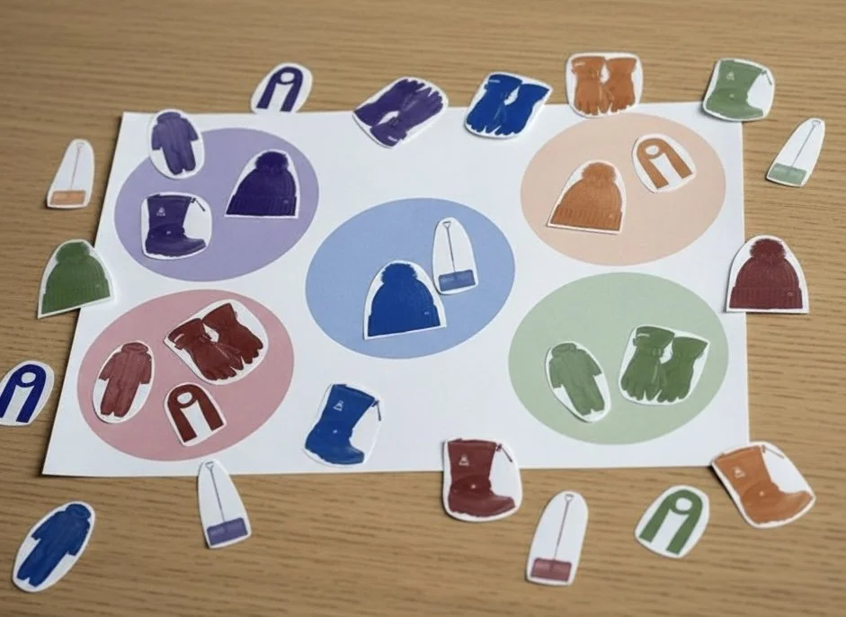 Winter | Farben zuordnen | ab 2 Jahren | Montessori inspiriert