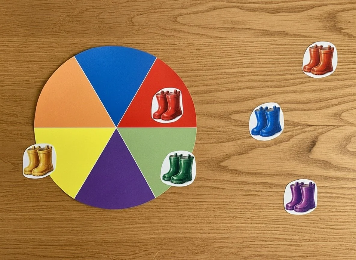 Frühling | Farben zuordnen | ab 2 Jahren | Montessori inspiriert