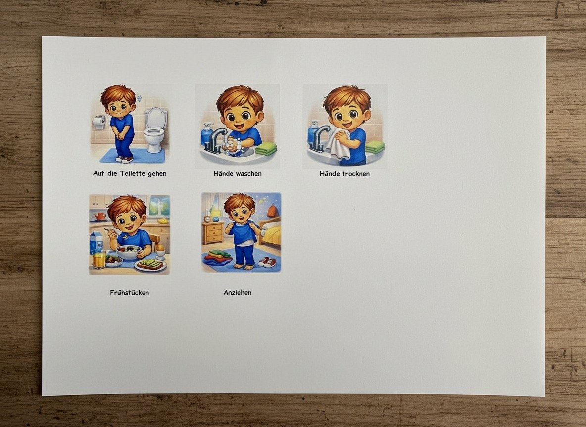 Morgenroutine Junge