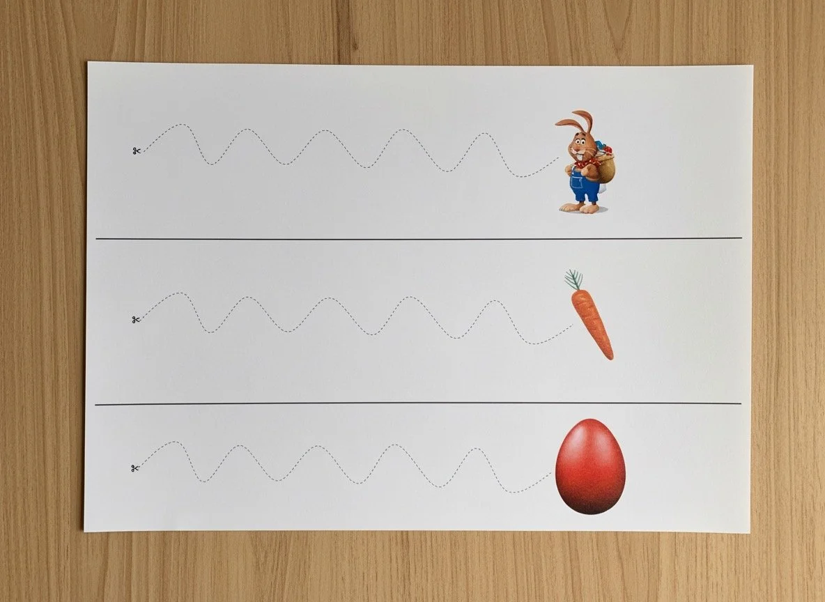 Ostern | Schneiden lernen | ab 4 Jahren | Montessori inspiriert