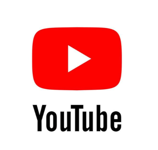 YouTube logo with red play button and black text