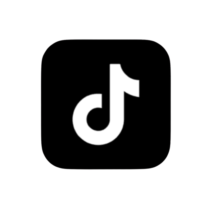 TikTok app icon with a black background and a white musical note logo.
