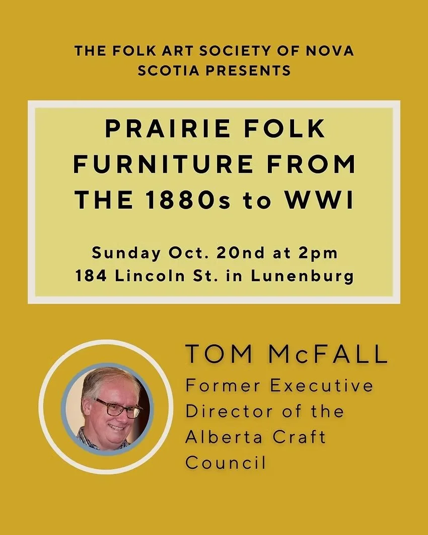 PAST EVENT: TOM McFALL, PRAIRIE FOLK FURNITURE FROM THE 1880s to WWI