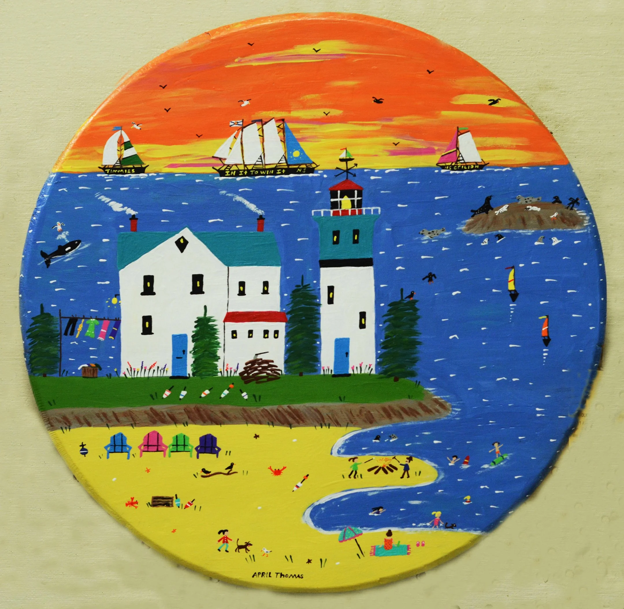 Painted Barrel Top by April Thomas