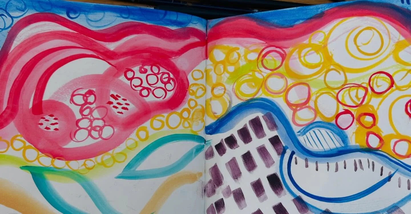 Playing in my sketchbook today. #acrylicink #inktense #wip #skecthbook