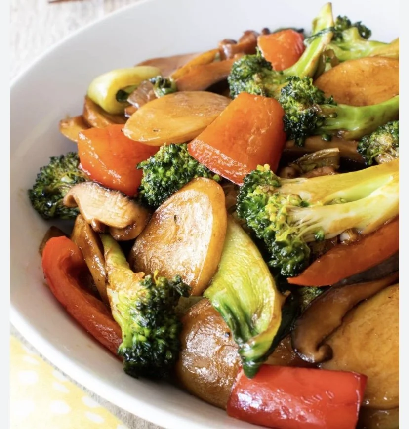 Rice Cake and Mixed Vegetables