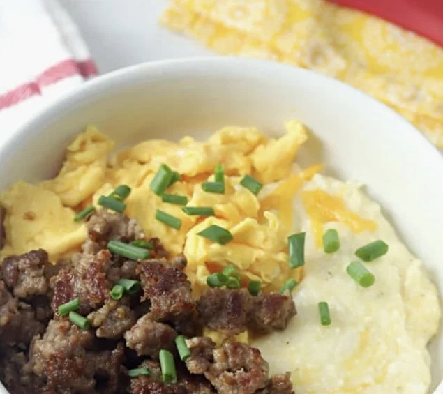 Egg and Sausage & Grits