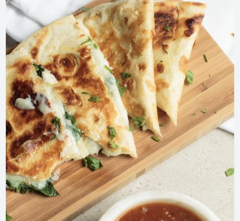 Spinach Pizza Quesadilla