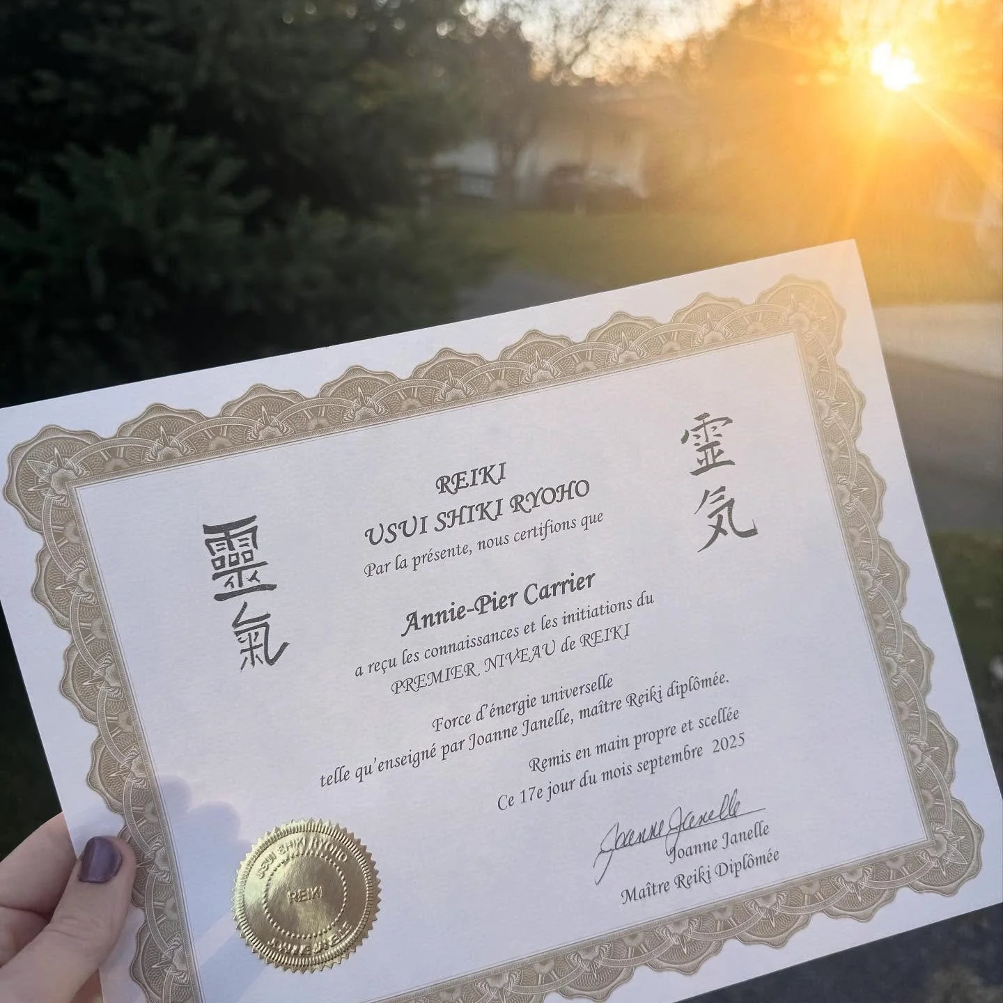 Et maintenant, le Reiki 🙏🏻
