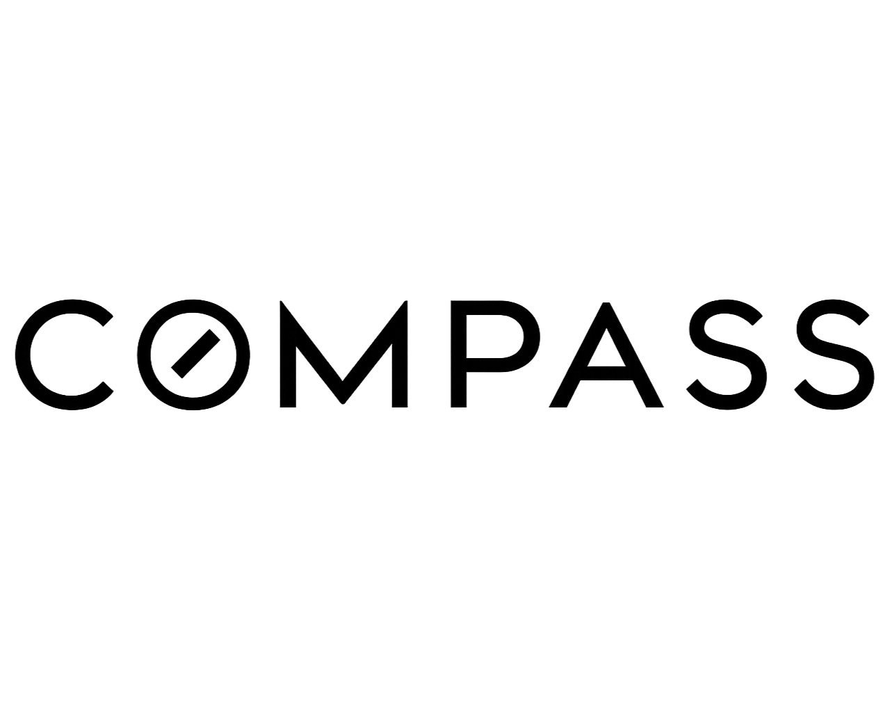 Black and white logo of the word 'COMPASS' with a stylized compass icon above the text.