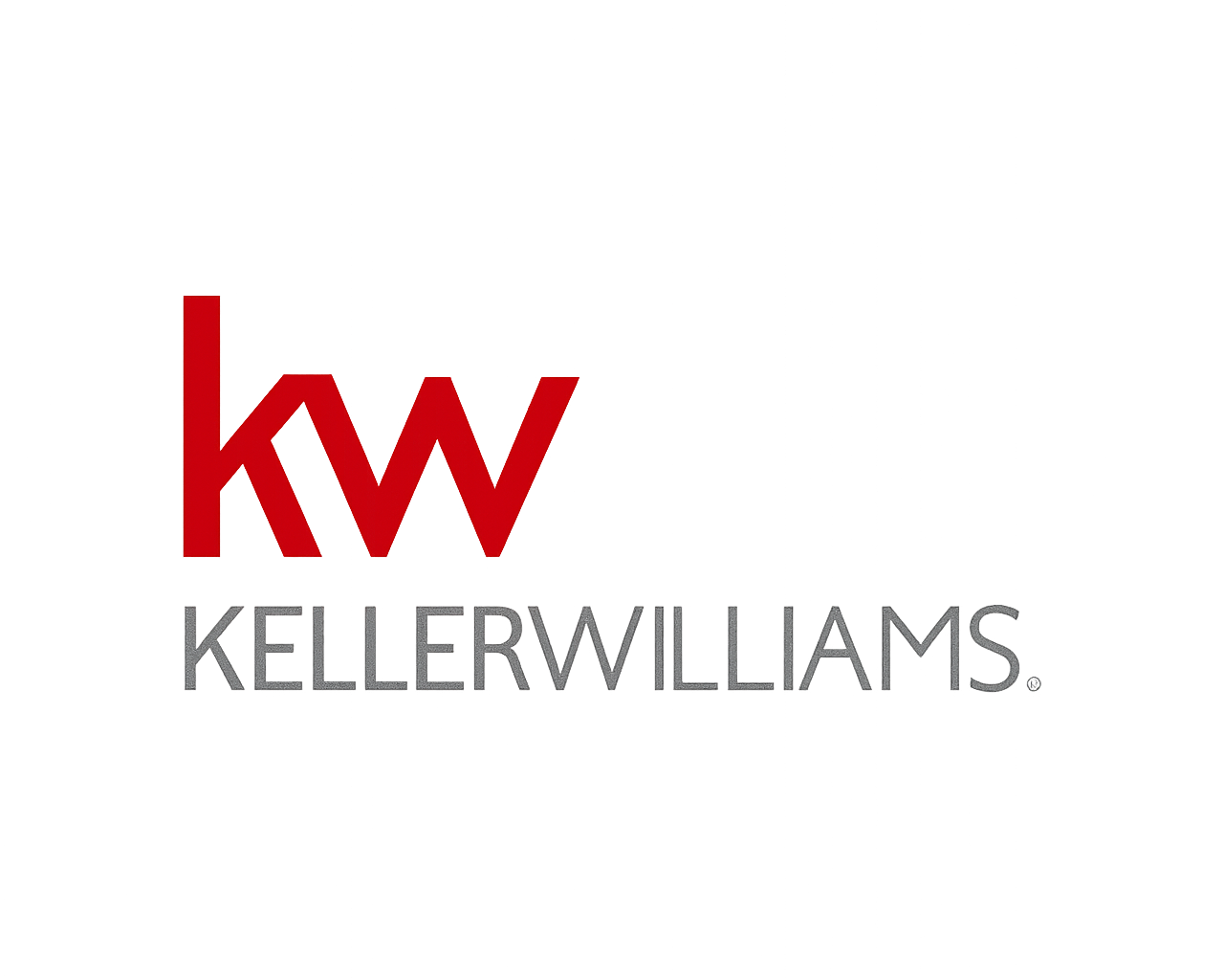 The logo of Keller Williams with a red rising arrow behind the text.