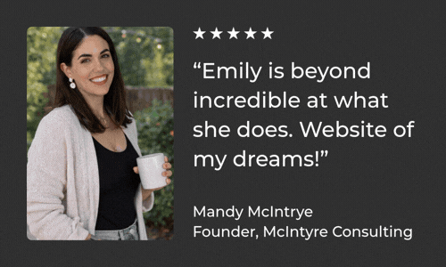 GIF showing headshots and glowing testimonails.