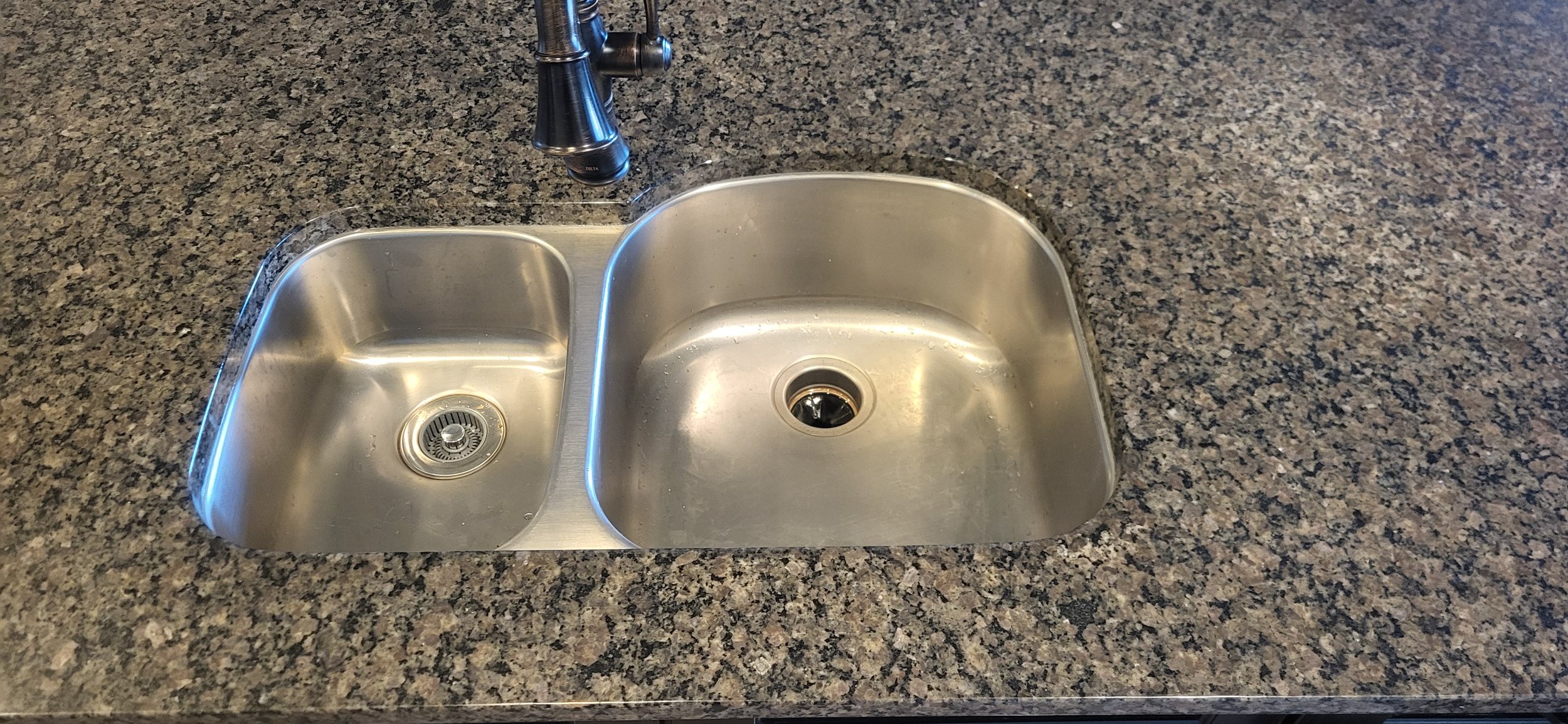 Pulled up and repaired sink.