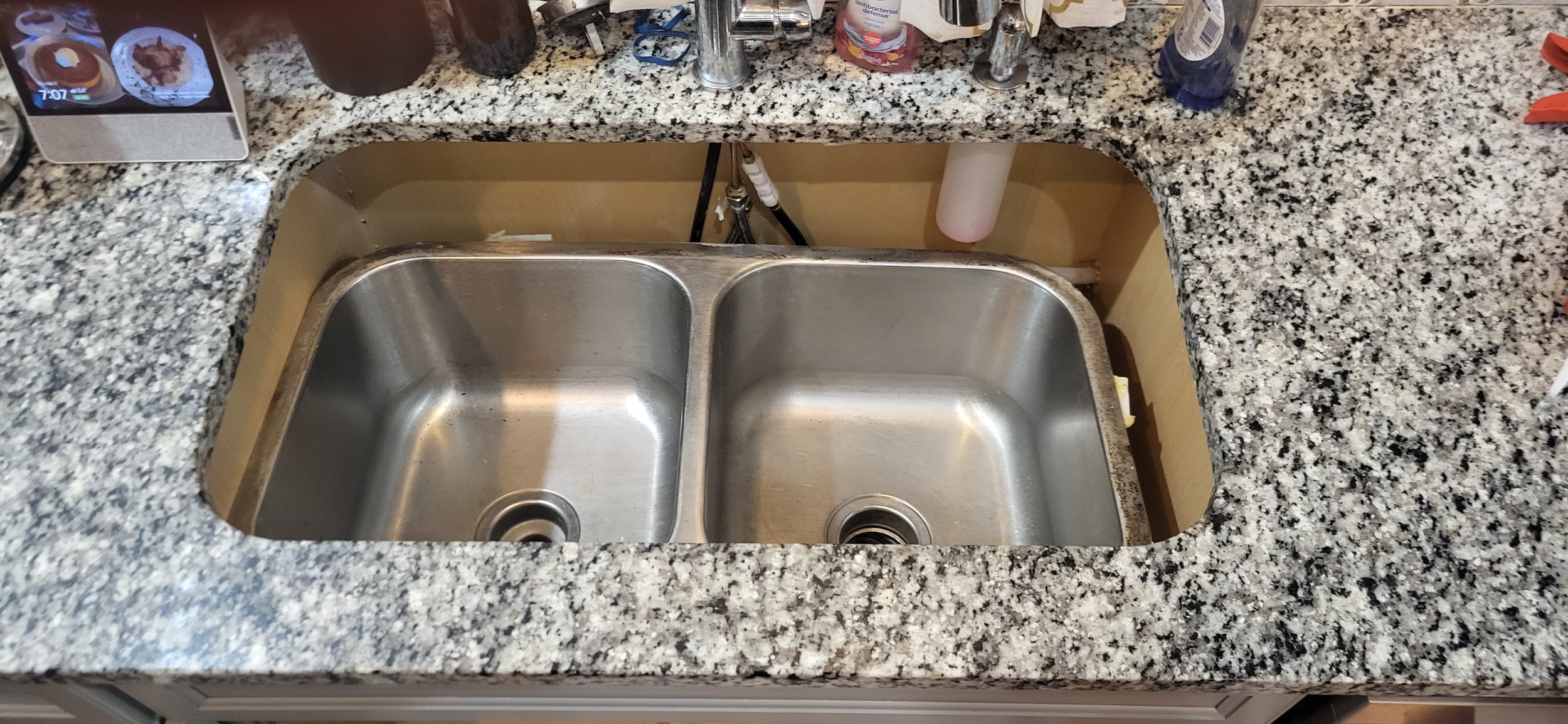 Fallen sink.