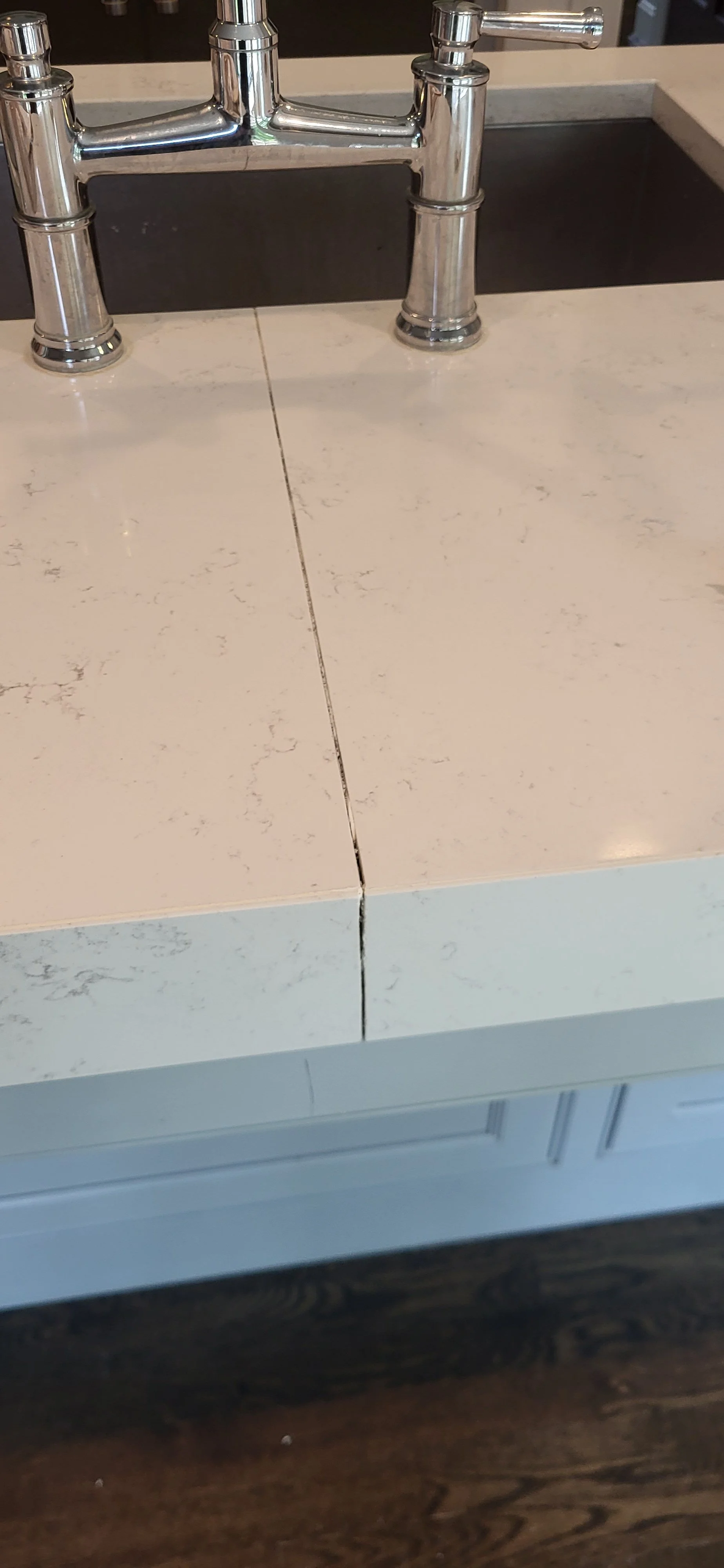 Separated seam .
