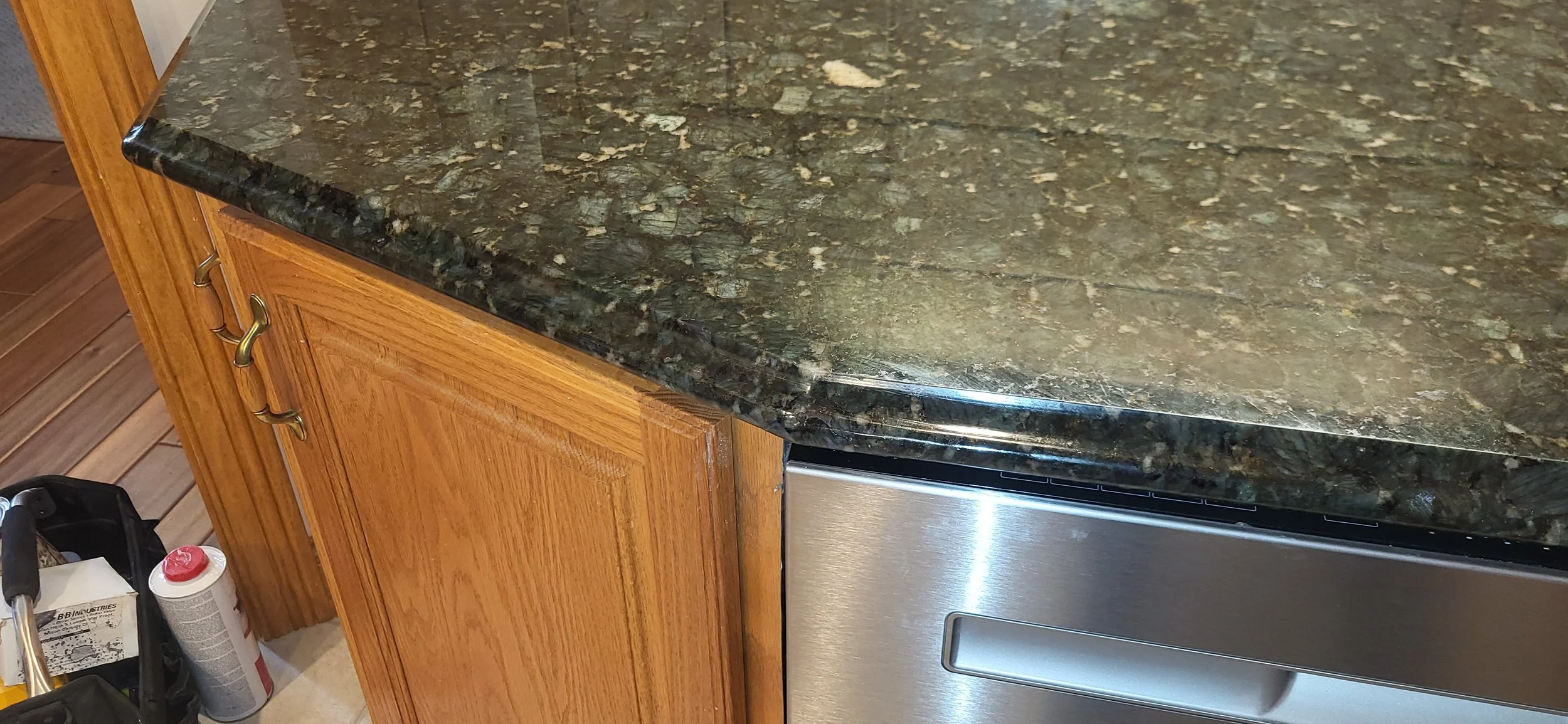 Repaired corner here a big chunk was broke out. Completely repaired happy customer.