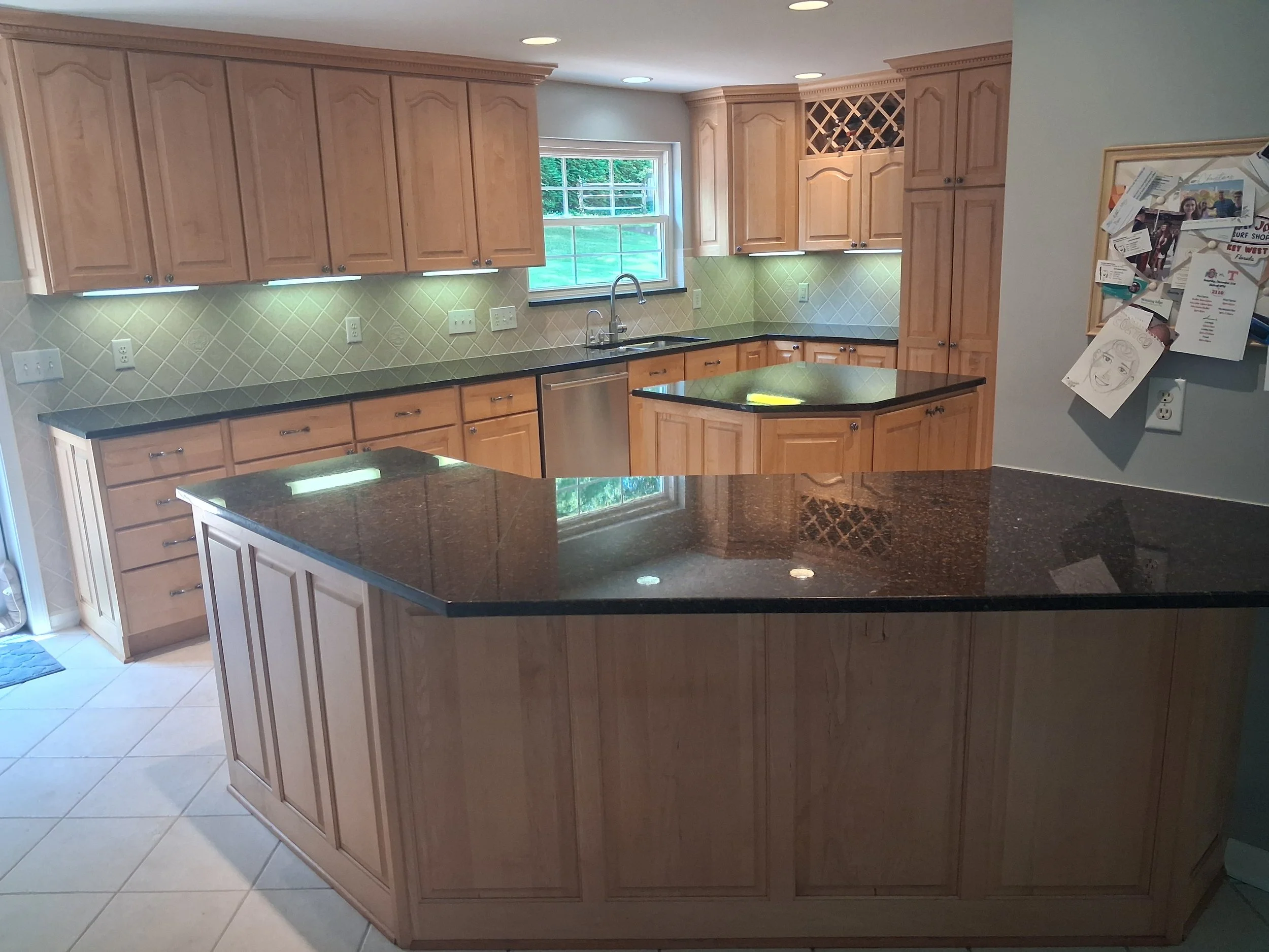 Full kitchen cleaned and sealed after repairs.