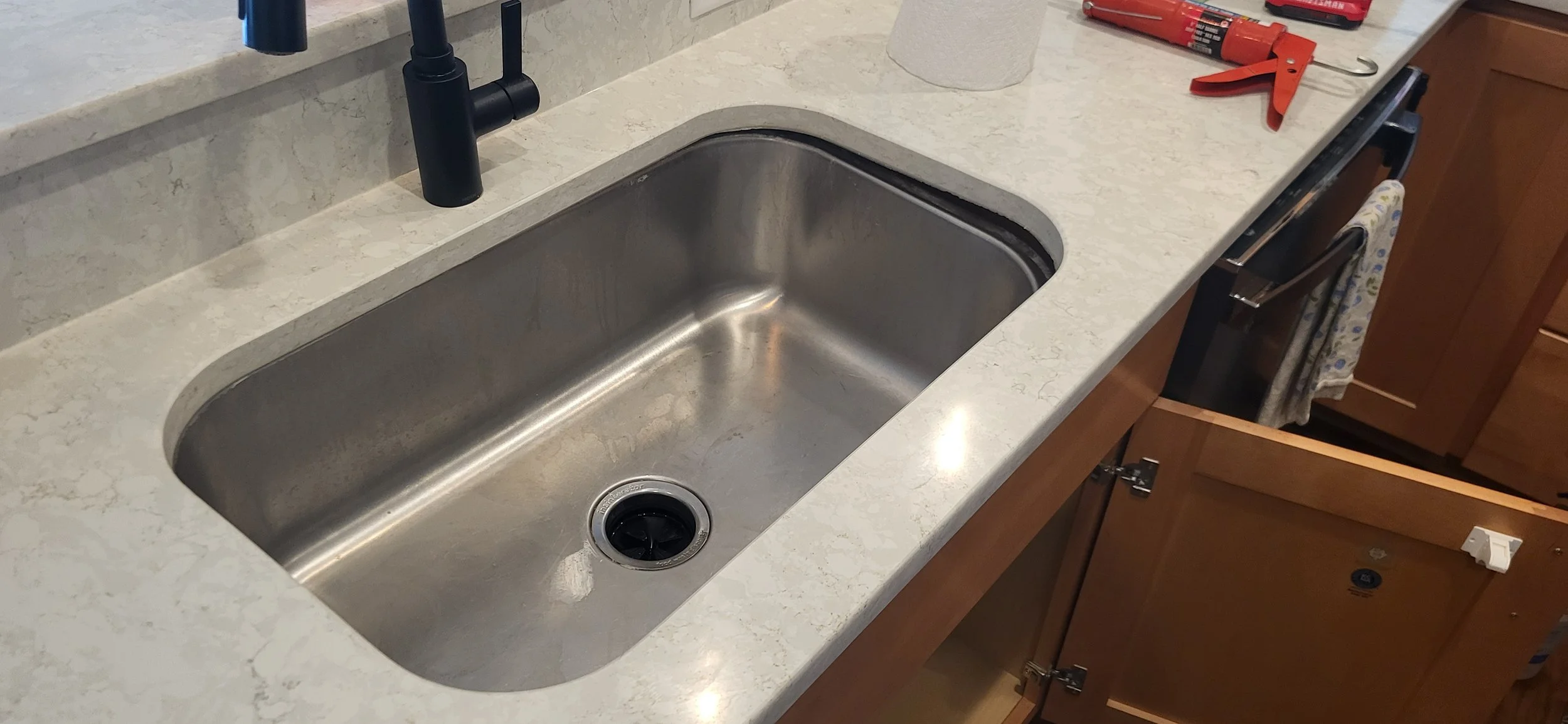 Fallen sink.