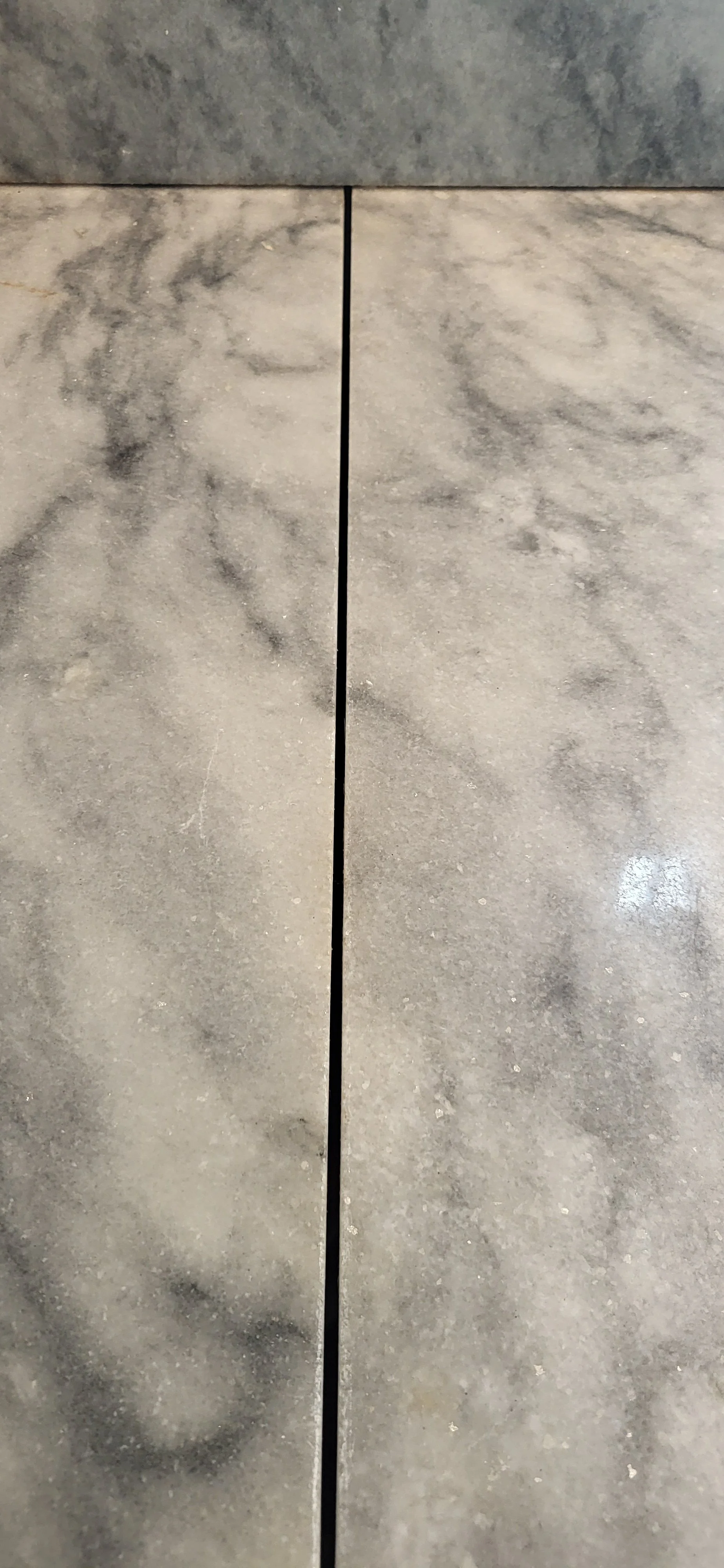 This the seam after I cleaned everything out re-shimmed and leveled.