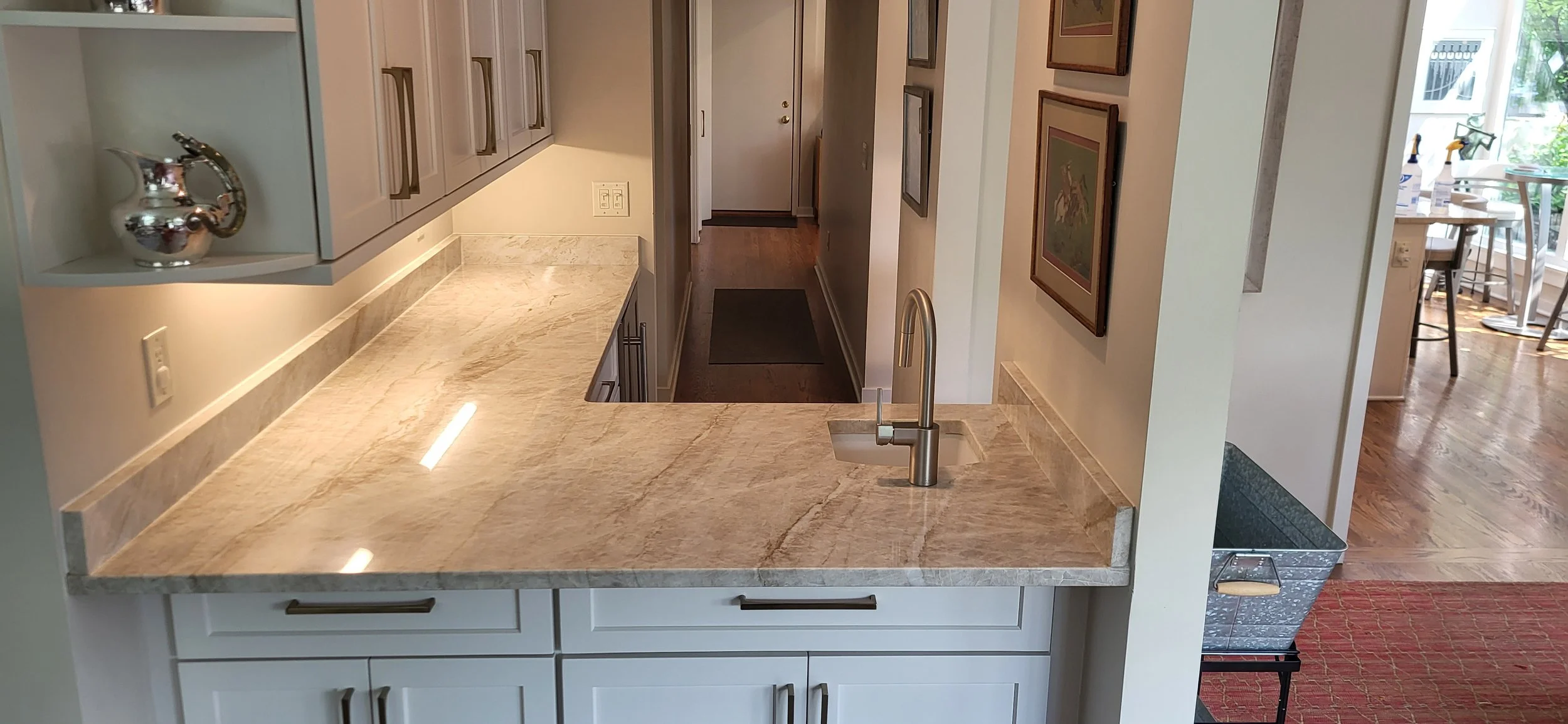Coffee bar top all cleaned and sealed.