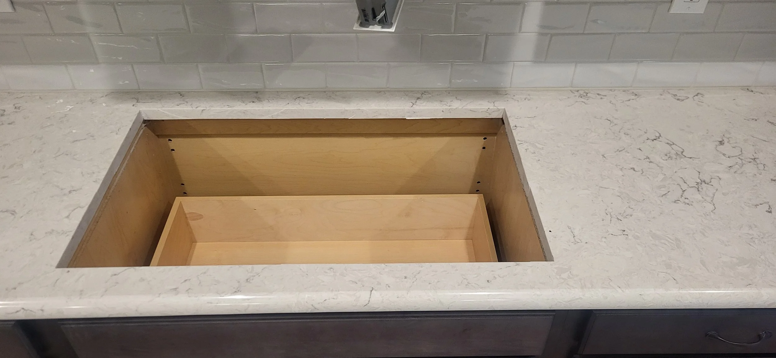 This cook top opening needed adjusted to fit a new cook top.