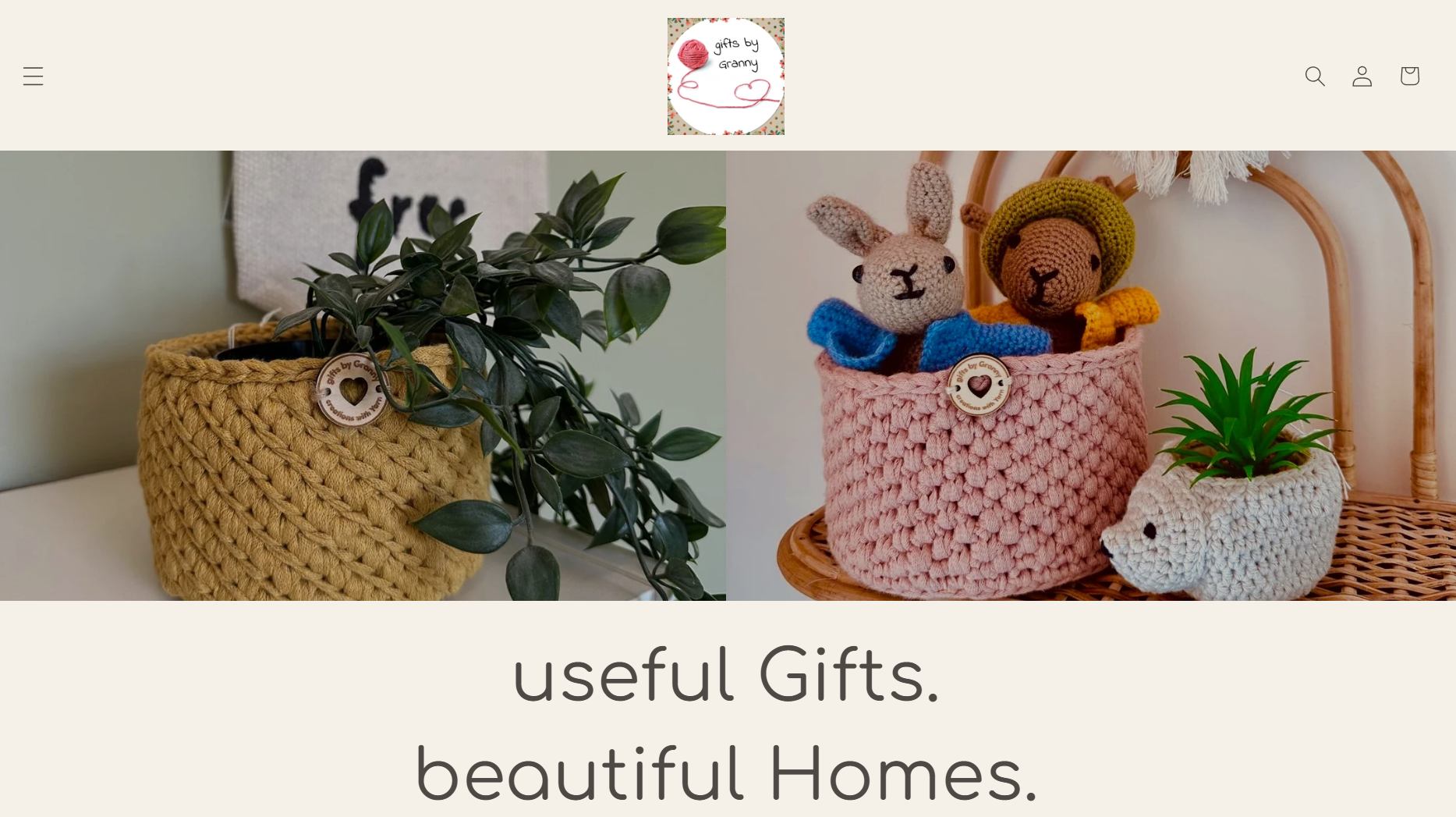 Gifts by Granny handmade gifts and homeware website designed and SEO optimised by Her Handmade Hustle