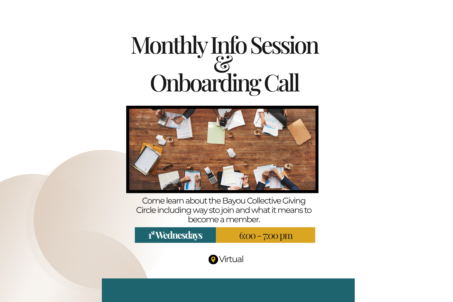Monthly Info Session &amp; Onboarding Call (July)