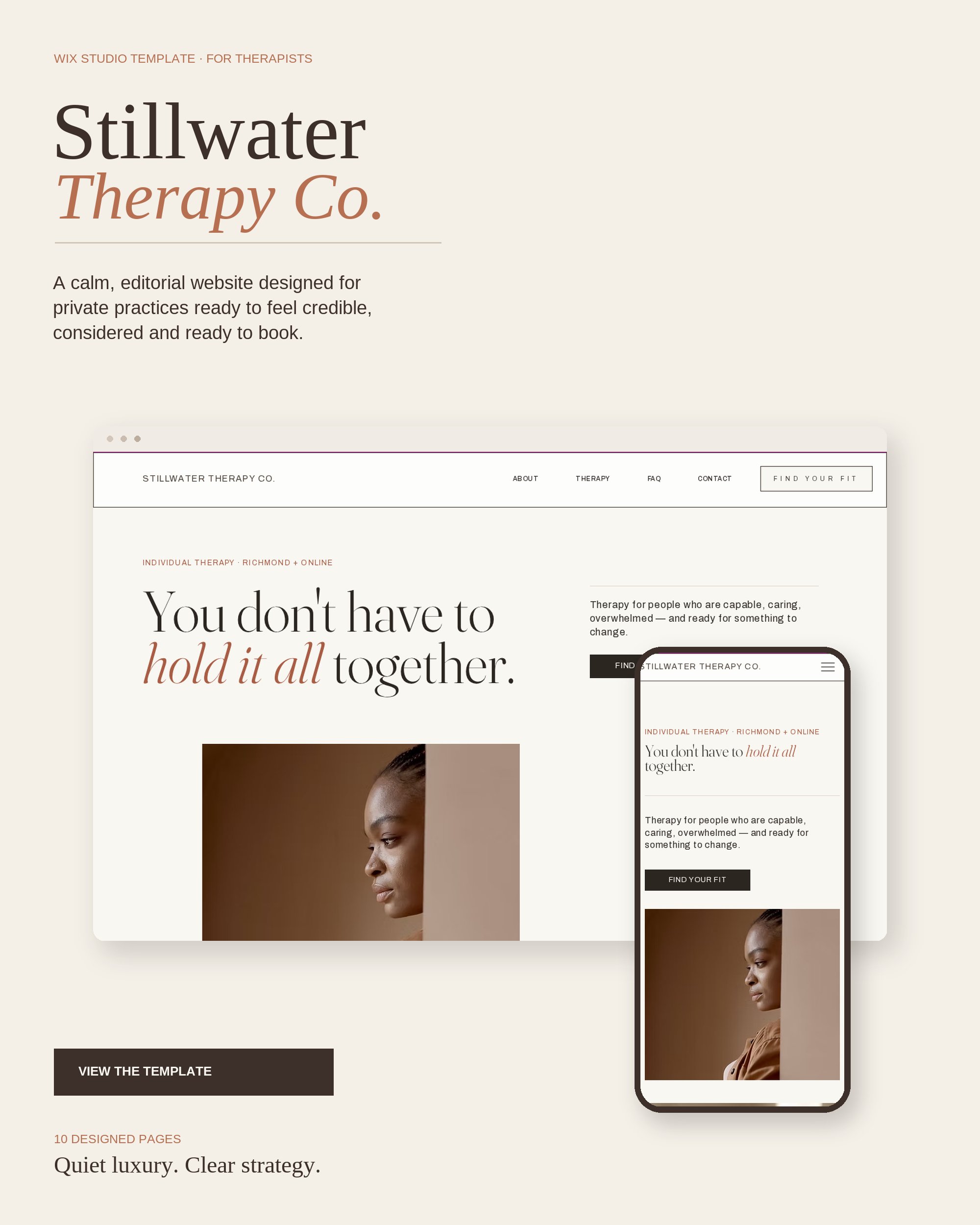 Stillwater Therapy Co. Website Template