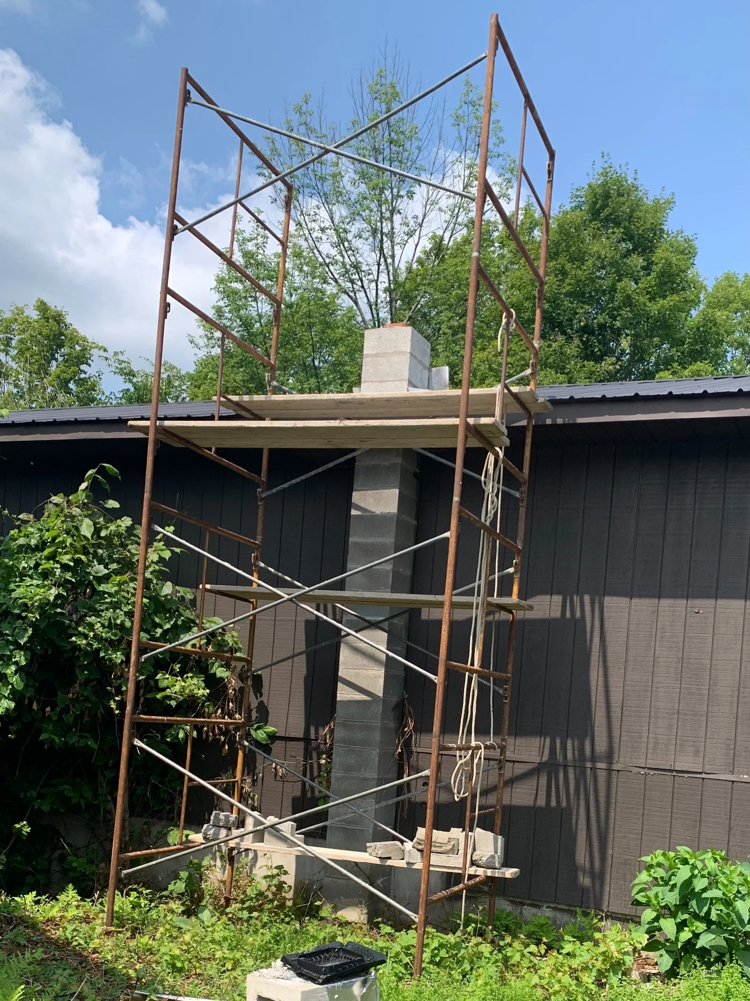 Last winter&rsquo;s heavy snow loads caused significant damage to roofs and chimneys across Central New York. This homeowner woke up to find their chimney had collapsed to the ground due to snow pressure. We completed the repair in a single day&mdash