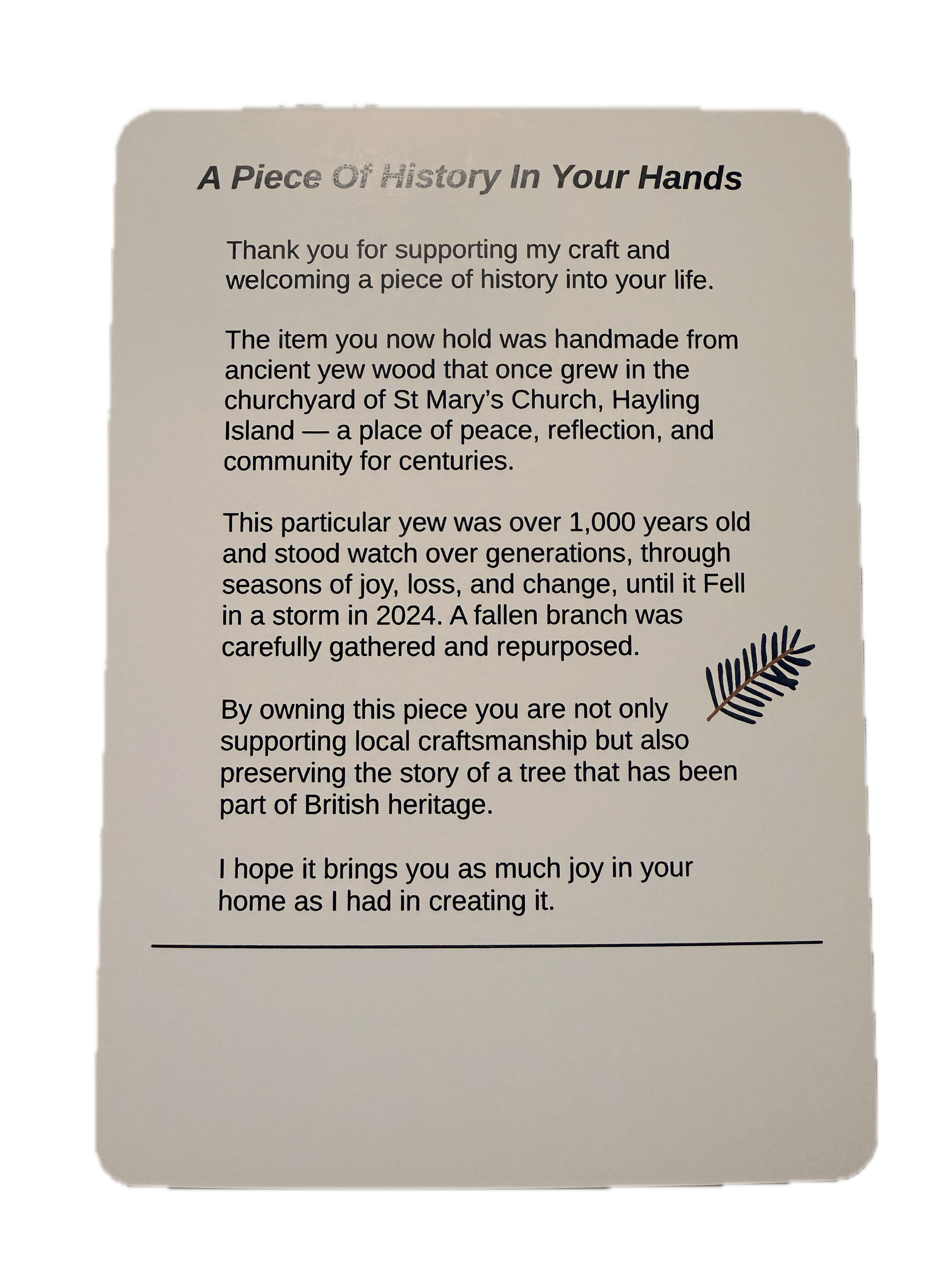 Yew authentication card.png