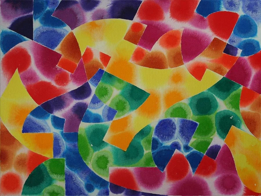 Protractor Stain  -  18" x 24"