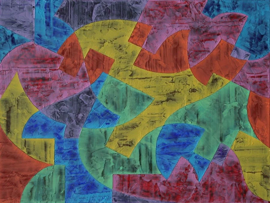 Protractor Scrape  -  18" x 24"