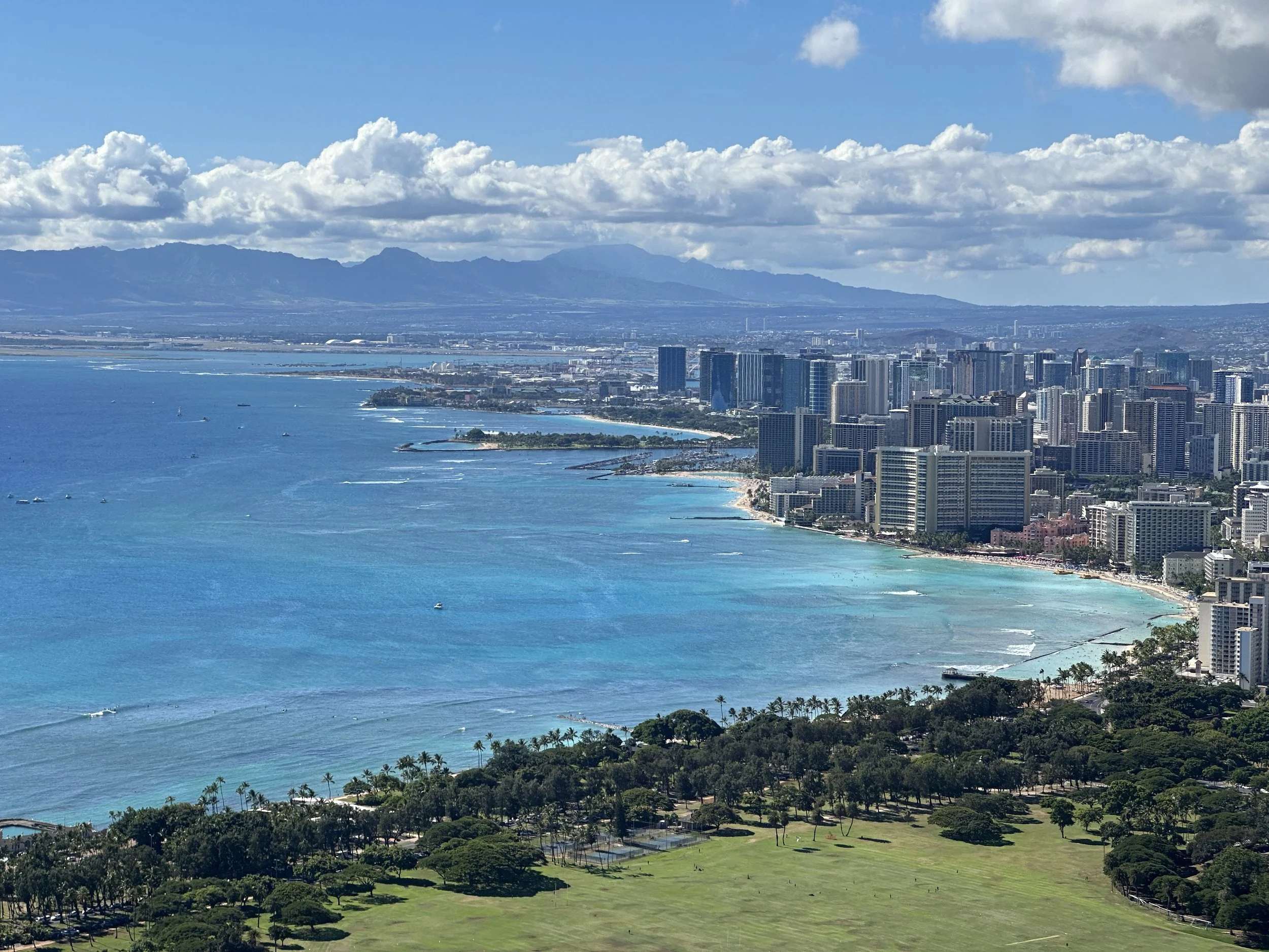 hawaii waikiki view from diamond head