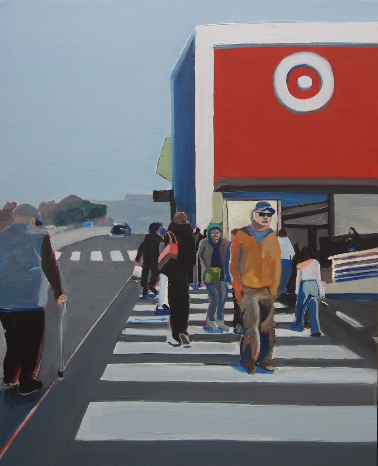 “Stonestown Crosswalk.” 20”x16”. Oil on canvas. 2025