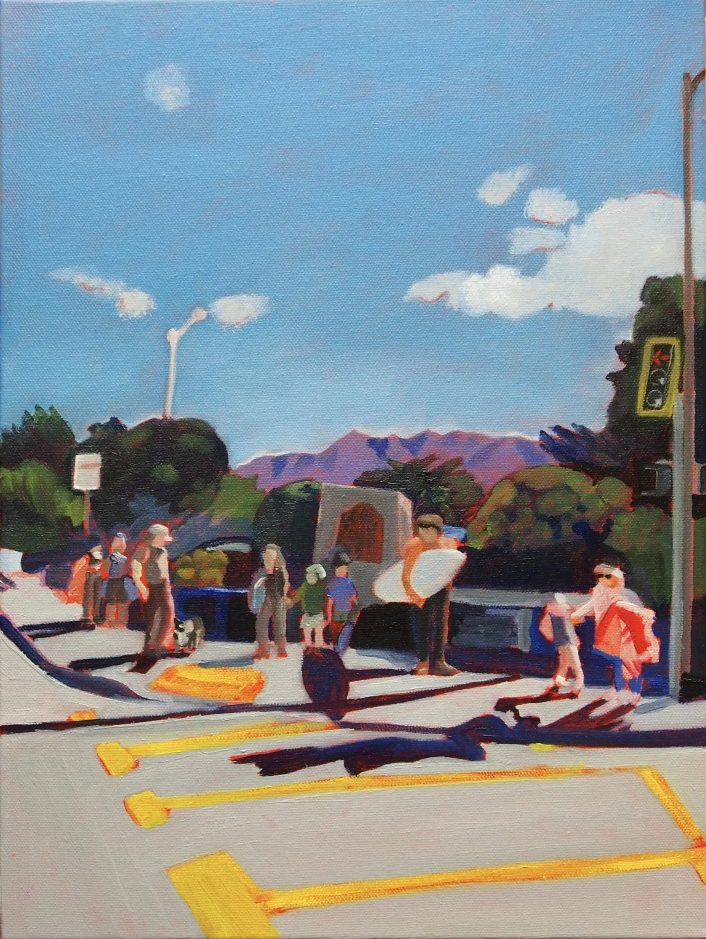 “Pacifica Crosswalk.” 20”x16”. Oil on canvas.  2026