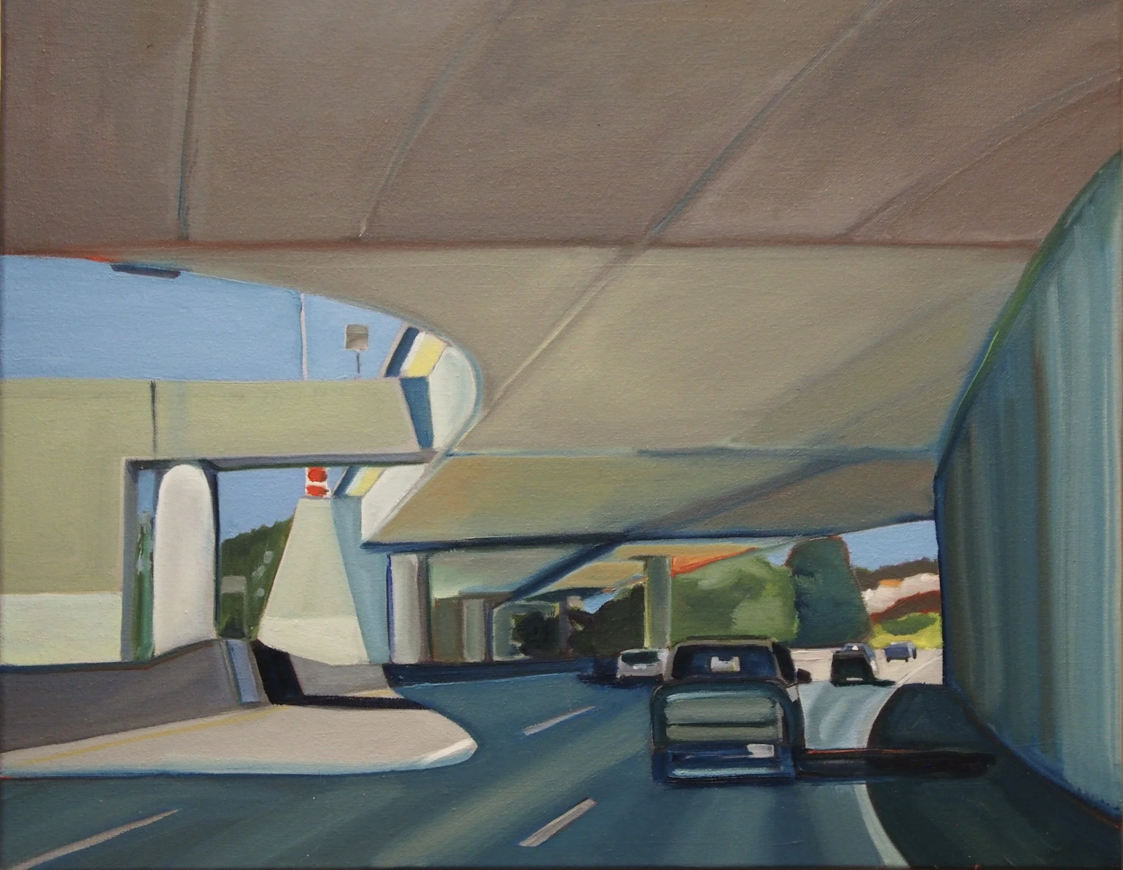 “280 Underpass.” 16”x20”. Oil on canvas. 2025