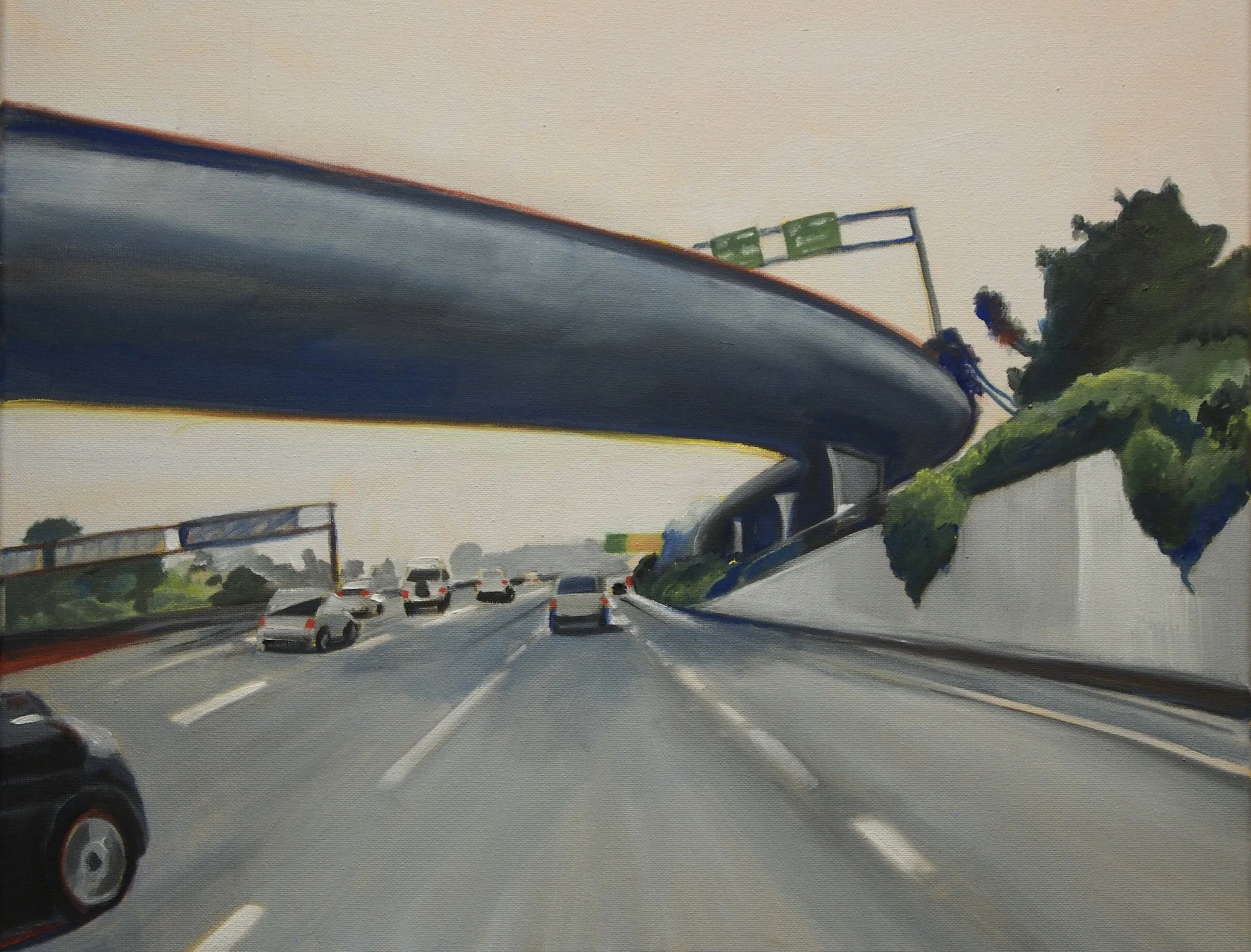 “South To Daly City.” 16”x20”. Oil on canvas. 2025